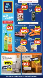 ALDI akciós újság hét 43 Oldal 1: Zsenília frottírtörülköző €1.999,00, Home Creation led-fényfüzér €555,00