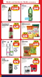 ALDI akciós újság hét 43 Oldal 12: Snack Fun burgonyachips €529,00, Karlskrone lager világos sör €179,00