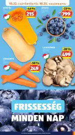 ALDI akciós újság hét 43 Oldal 7: Laskagomba €499,00, Áfonya €799,00