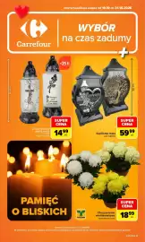 Carrefour gazetka Strona 1: Chryzantema wielokwiatowa €18,99, Kapliczka mała bez wkładu €59,99