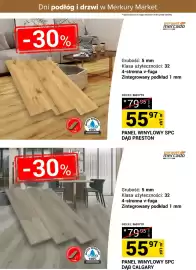 Merkury Market gazetka Strona 9: Panel Winylowy SPC Dąb Calgary €55,97, Panel Winylowy SPC Dąb Preston €55,97