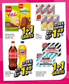 Hoogvliet folder week 43 Pagina 10: -SINDS 1923- LIGA Vitalu CRACKERS LIGA 5 belVita ORIGINAL Chocolade Smaak VOLKOREN-