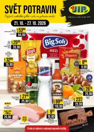 Jip leták týden 43 Strana 1: SVET POTRAVIN nejširší nabídka jídla i pití na jednom místě. 21.10. - 27. 10. 2026 Big Soft