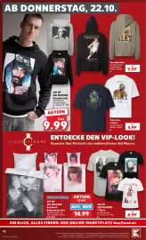 Kaufland Prospekt woche 43 Seite 42: Oversize-T-Shirt €4,99, VIP BY SID MAURER Renforcé-Bettwäsche-Set €14,99
