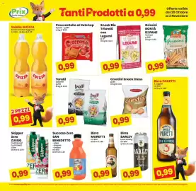 Volantino Prix Quality Pagina 7: Crostini Snack Class Forno Damiani €0,99, Succoso Zero San Benedetto €0,99