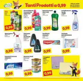 Volantino Prix Quality Pagina 8: Dentifricio Colgate Family Action €0,99, Ammorbidente Concentrato Fabuloso €0,99