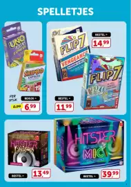 Boekenvoordeel folder Pagina 7: Hitster flying mic €39,99, Flip 7 €11,99