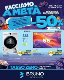 Volantino Euronics Bruno Pagina 1: Samsung Neo Q-Led Smart TV 55" €299,50, Samsung Asciugatrice €299,99