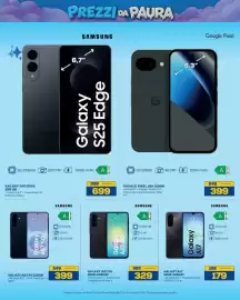 Volantino Euronics Bruno Pagina 10: Samsung Galaxy A27 5G €329,00, Samsung Galaxy S25 Edge €699,00