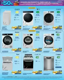 Volantino Euronics Bruno Pagina 29: Asciugatrice Electrolux €349,99, Candy lavatrice carica dall'alto €124,99