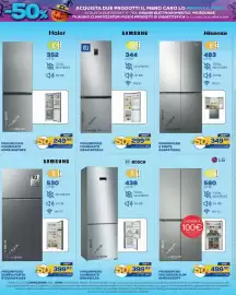 Volantino Euronics Bruno Pagina 30: Frigorifero 4 porte Hisense €349,99, Samsung frigorifero combinato €299,99