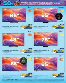 Volantino Euronics Bruno Pagina 4: TCL 75A400U - MINI LED SMART TV 75" €499,50, Hisense 65UR9S - MINILED SMART TV 65" €674,50