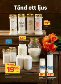 City Gross reklamblad vecka 43 Sida 9: Bolsius lyktljus extra stort €49,95, Bolsius lyktljus €19,95
