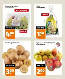 Poiesz folder week 43 Pagina 4: Doyenne du Comice handperen of Kanzi appels €2,00, Zespri Sungold kiwi €3,00