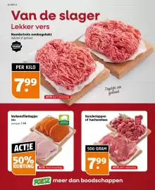 Poiesz folder week 43 Pagina 8: Runderlappen of hacheevlees €7,99, Varkensfiletlapjes €7,49