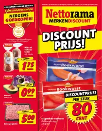 Nettorama folder week 43 Pagina 1: Avocado €0,99, Gemengd gehakt €0,50