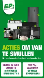 EP folder Pagina 1: EP: ElectronicPartner SIEMENS € ALG Langh ELETTA PHILIPS PHILIPS € € AEG dufy € ACTIES OM VAN TE SMULLEN