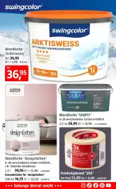 Bauhaus Prospekt Seite 4: swingcolor swingcolor ARKTISWEISS MATT-WEISSE WOHNRAUMFARBE Wandfarbe 'Arktisweiss' 10 136,95