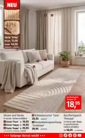 Bauhaus Prospekt Seite 5: NEU Serie 'Erika' Kissen 13,95 Decke 44,95 34084438/34084429 KI 3 5 1 2 Kurzflorteppich 'Pompei'