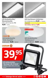 Bauhaus Prospekt Seite 6: LED-Deckenleuchte/ Wannenleuchte B 16 x L 60 x H 5,6 cm, IP44 19,95 34118735