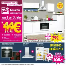 Möbel Boss Prospekt Seite 2: Flex-Well Küchenzeile, Lucca, weiß/Caledonia Nachb. €299,00, BOMANN Einstiegs-Geräte-Set €650,00