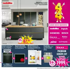 Möbel Boss Prospekt Seite 9: NOBILIA Einbauküche €3.799,00, NEFF Geschirrspüler €1.999,00