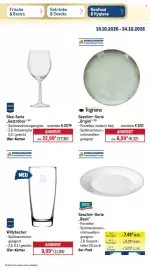 METRO Prospekt woche 43 Seite 9: Geschirr-Serie "Basic" €7,49, Glas-Serie „Gastrobox“ €22,99