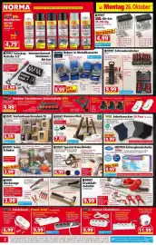 Norma Prospekt woche 44 Seite 2: TOPTEX Arbeitssocken €9,99, KRAFT Seile/Schnüre €3,99