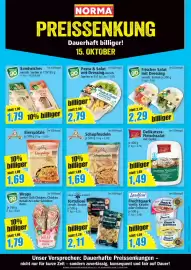 Norma Prospekt woche 44 Seite 20: Taste to go Sandwiches €1,79, Taste to go Frischer Salat mit Dressing €2,29