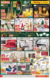 Norma Prospekt woche 44 Seite 4: Fashion-Haus-Slipper für Damen und Herren €12,99, Weihnachtsdeko €1,00