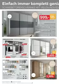 XXXLutz Prospekt Seite 2: Schwebetürenschrank €1.499,00, Schwebetürenschrank €999,00