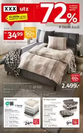 XXXLutz Prospekt Seite 1: Dieter Knoll Handtuch €9,99, Dieter Knoll Spannbetttuch „Ferro“ €24,99