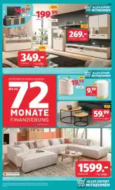 Segmüller Prospekt Seite 3: Wohnlandschaft „Malta“ €1.599,00, Couchtisch-Set „Spiro“ €59,99
