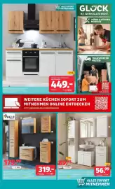 Segmüller Prospekt Seite 5: Elektrogeräte und Einbauspüle optional gegen Mehrpreis erhältlich Küche Torcello" Weiß mit