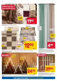 Rusta Prospekt woche 42 Seite 14: Vorhänge Linn €4,99, Superweicher Kundenliebling €11,90