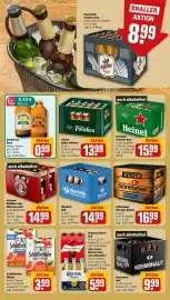 REWE Prospekt woche 43 Seite 19: Paulaner Weißbier oder Münchner Hell €14,99, Bundaberg Brew €0,99