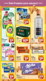 REWE Prospekt woche 43 Seite 7: Maxi Nutrition Waffle Bar €1,59, Milka Alpenmilch €2,79
