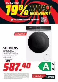 MediaMarkt Prospekt Seite 3: SIEMENS 9 kg Waschmaschine €587,40