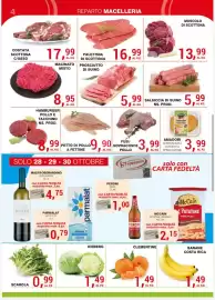 Volantino Supermercati Spesa Mia Pagina 4: Fusi/ Sovracosce Pollo €3,99, Prosciutto di suino €5,99