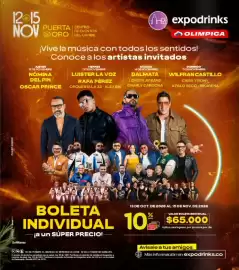 Catálogo Olímpica Página 6: PULEP: KG1213 12@15 NOV PUERTA CENTRO DE EVENTOS ORO DEL CARIBE expodrinks OLIMPICA ¡Vive la