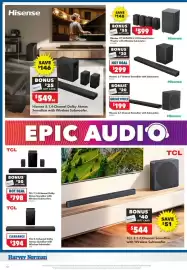 Harvey Norman catalogue Page 12: Hisense HT SATURN 4.1.2-Channel Home Theatre with Wireless Subwoofer €599,00