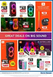 Harvey Norman catalogue Page 3: JBL PartyBox Ultimate Speaker €1.497,00, JBL PartyBox 720 Portable Party Speaker €1.297,00