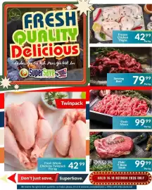 Super Save catalogue Page 2: Club/ T-Bone Steak €99,99, Steak Mince €99,99