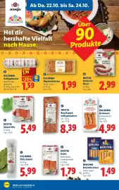 Lidl Flugblatt woche 43 Seite 14: KULJANKA Geflügellyoner €1,99, KULJANKA Jägerhackbraten €1,99
