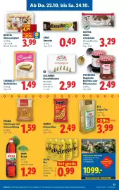 Lidl Flugblatt woche 43 Seite 19: NOSTJA Walnusskipferl €4,99, KRAŠ Bananko €0,49