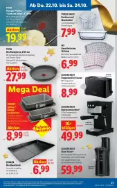 Lidl Flugblatt woche 43 Seite 27: TEFAL Pancake Pfanne "Cook and Enjoy” €19,99, PYREX DAILY Backformen/Messbecher €7,99