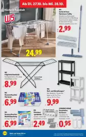 Lidl Flugblatt woche 43 Seite 39: Switch & Clean Starterset, 3-teilig €2,99, W5 Wäscheständer, ausziehbar €24,99