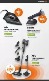 Expert folder week 43 Pagina 13: Philips stoomstrijkijzer €149,00, Braun Tefal 9 €75,00