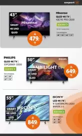 Expert folder week 43 Pagina 2: Hisense QLED 4K TV | 43E79S PRO (2026) €479,00, Philips QLED 4K TV 50PQS8601 €649,00