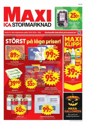 ICA Maxi reklamblad (giltig till och med 25-10)